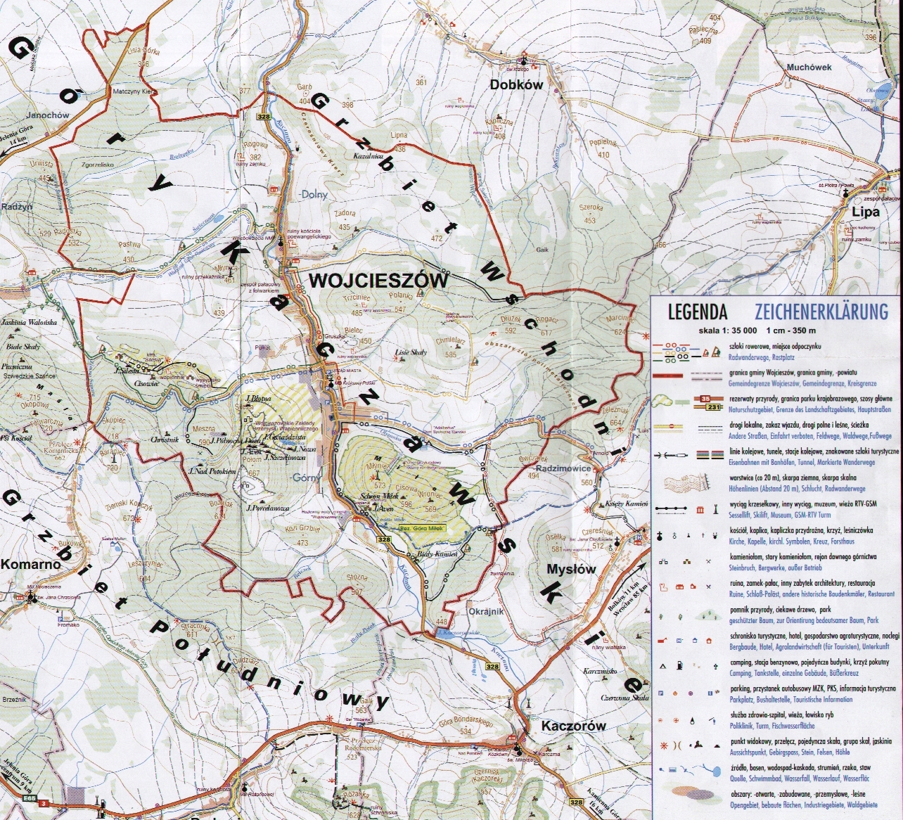 Mapa Wojcieszowa i okolic