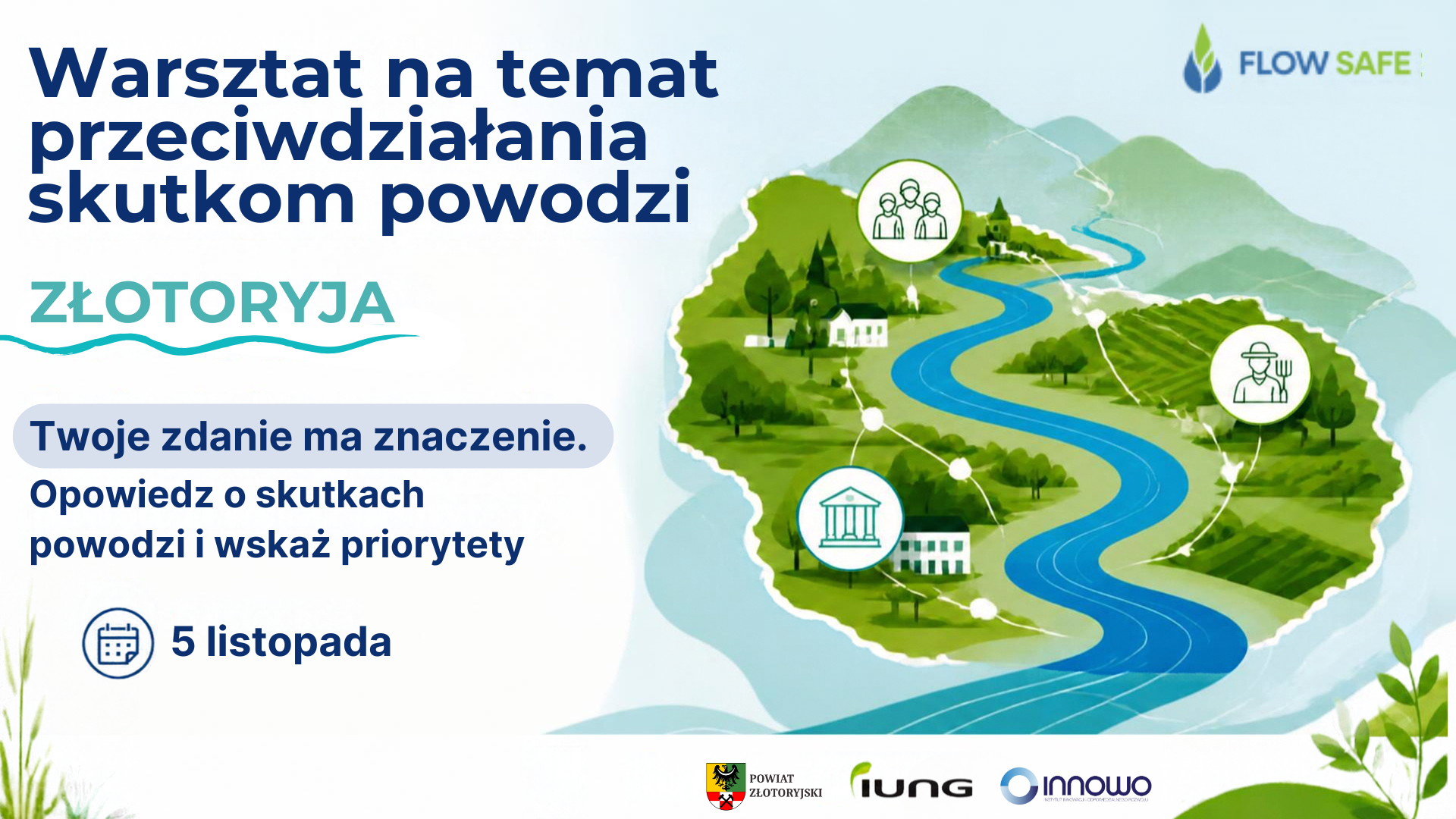 Warsztaty FLOWSAFE w Złotoryi dotyczące skutków powodzi